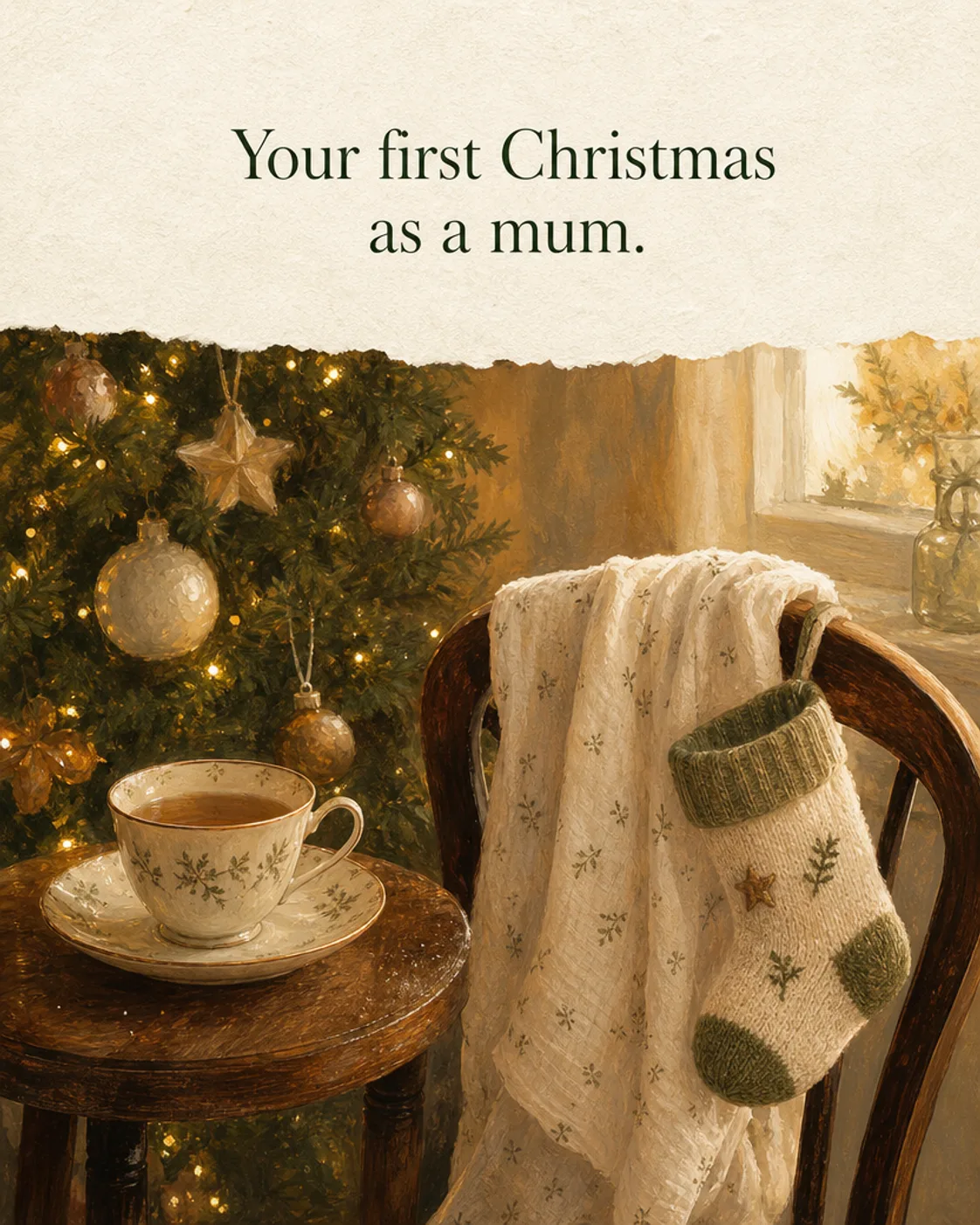 Your First Christmas as a Mum, Christmas card front