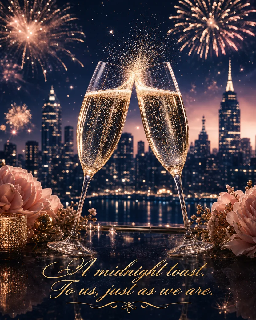 The Midnight Toast, Christmas card front