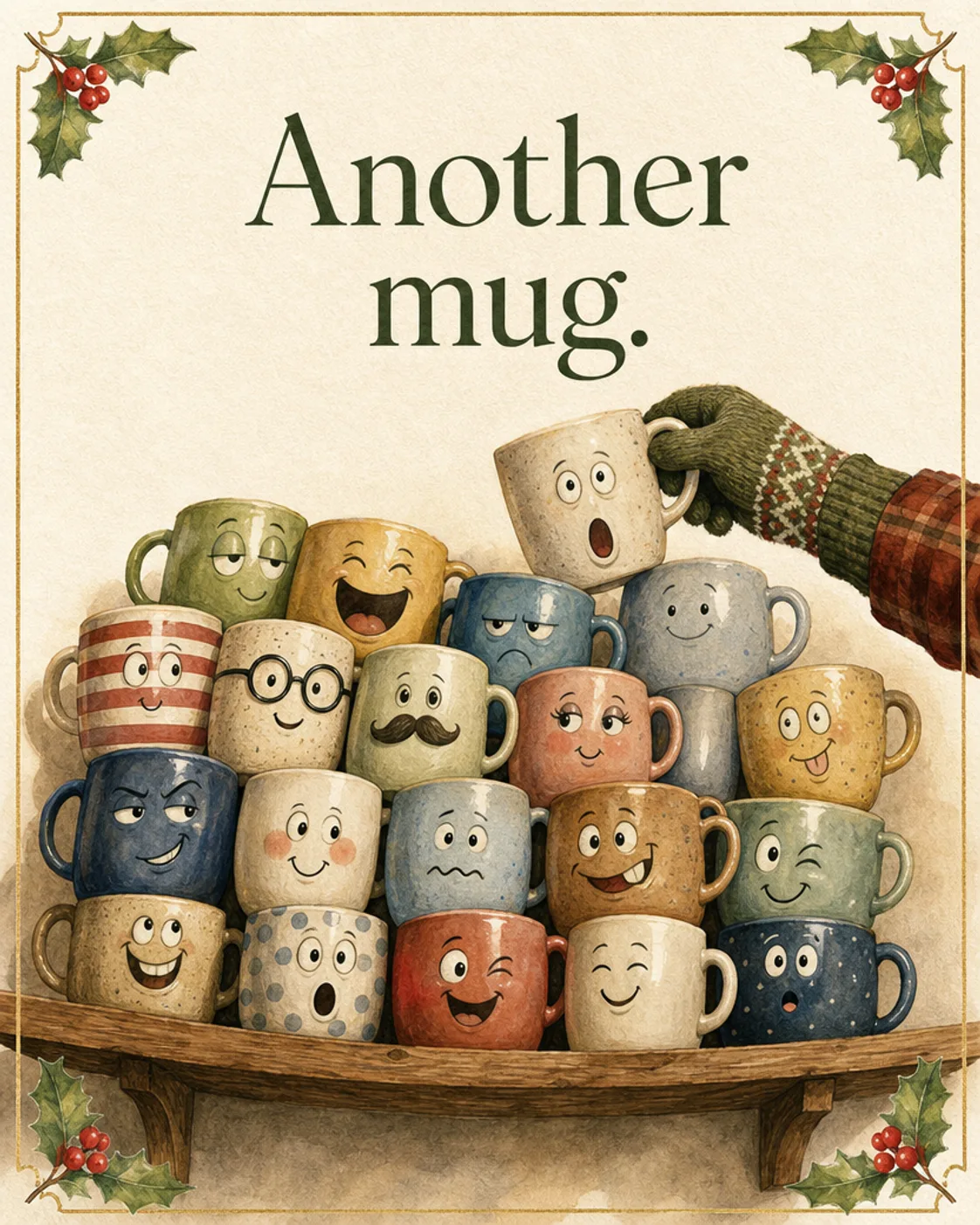 Mug Season, Christmas card front