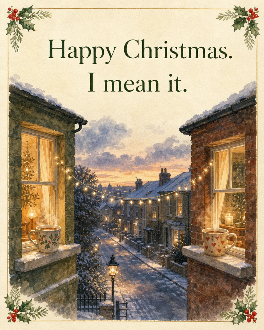 Short and Civil, Christmas card front