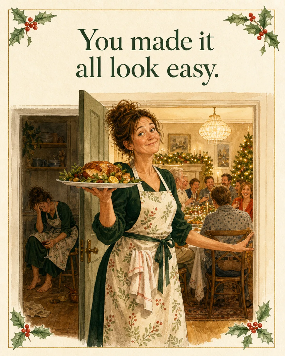 Thank You, Host, Christmas card front