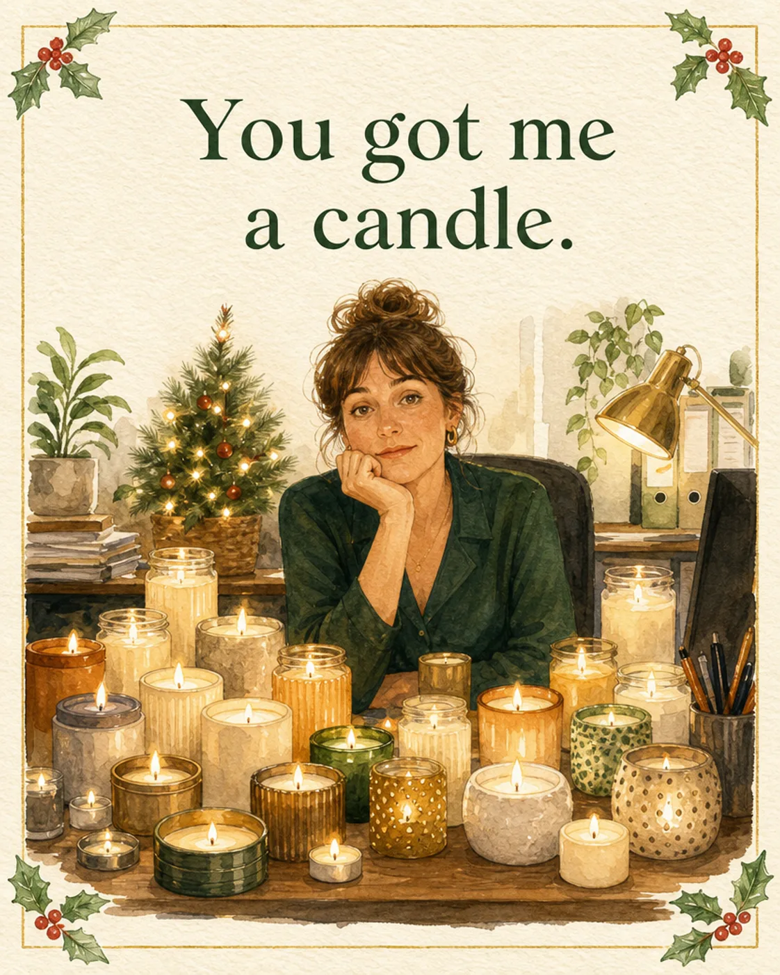 The Candle, Christmas card front