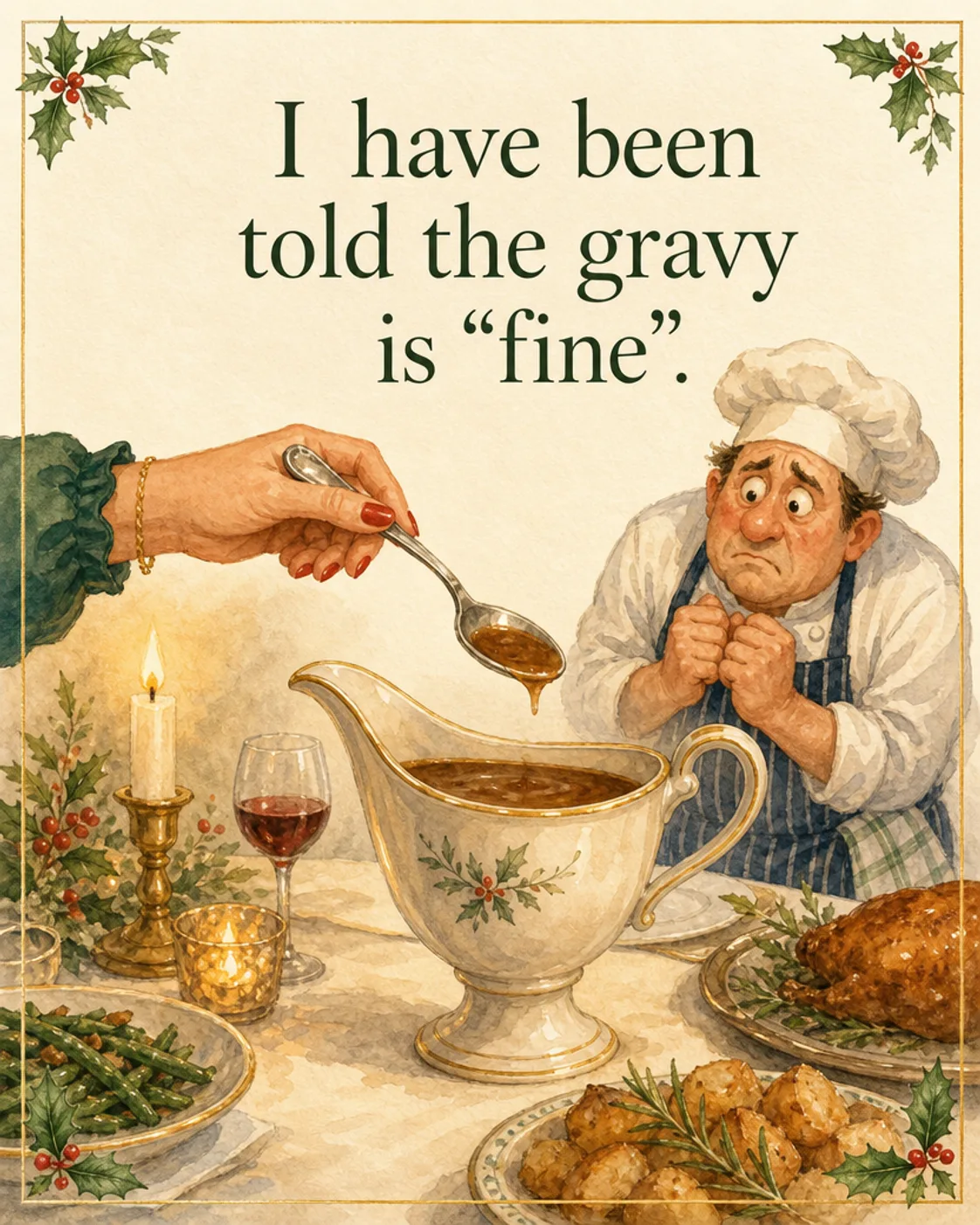 The Gravy Inspection, Christmas card front