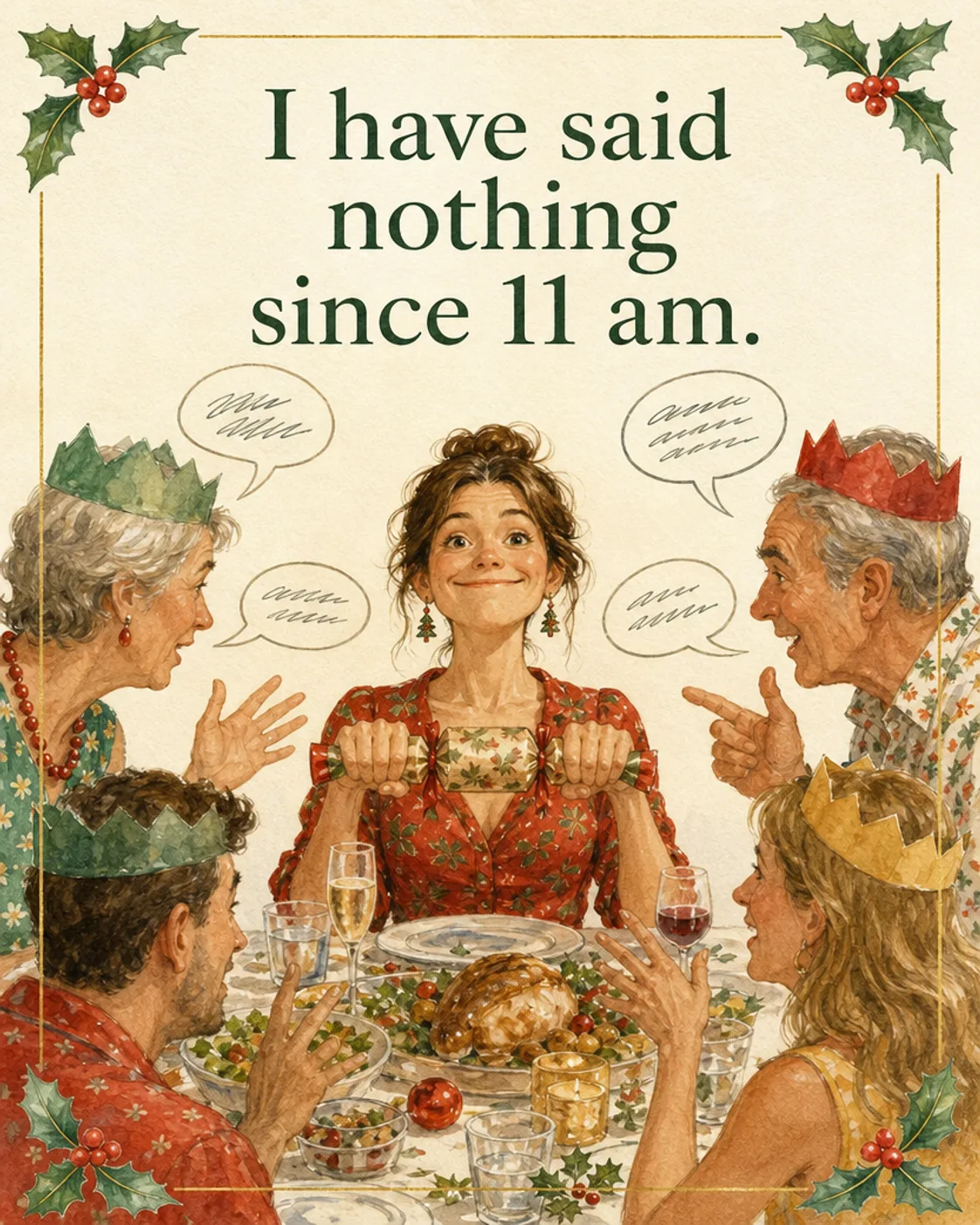 The Politics Pause, Christmas card front