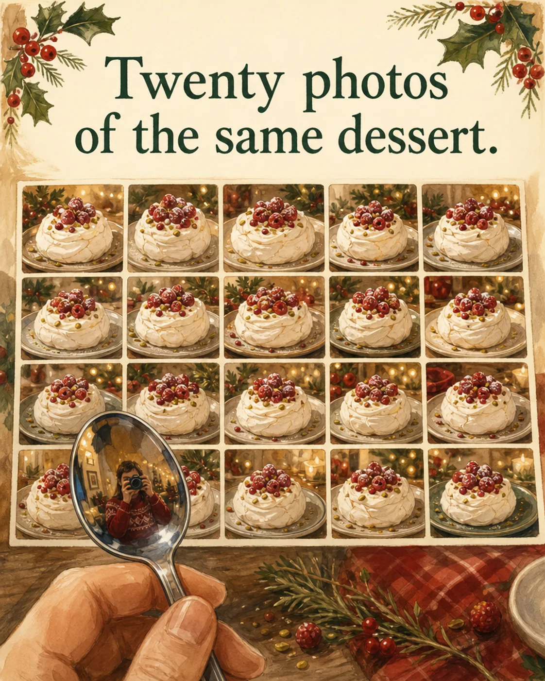 Dessert Photos, Christmas card front