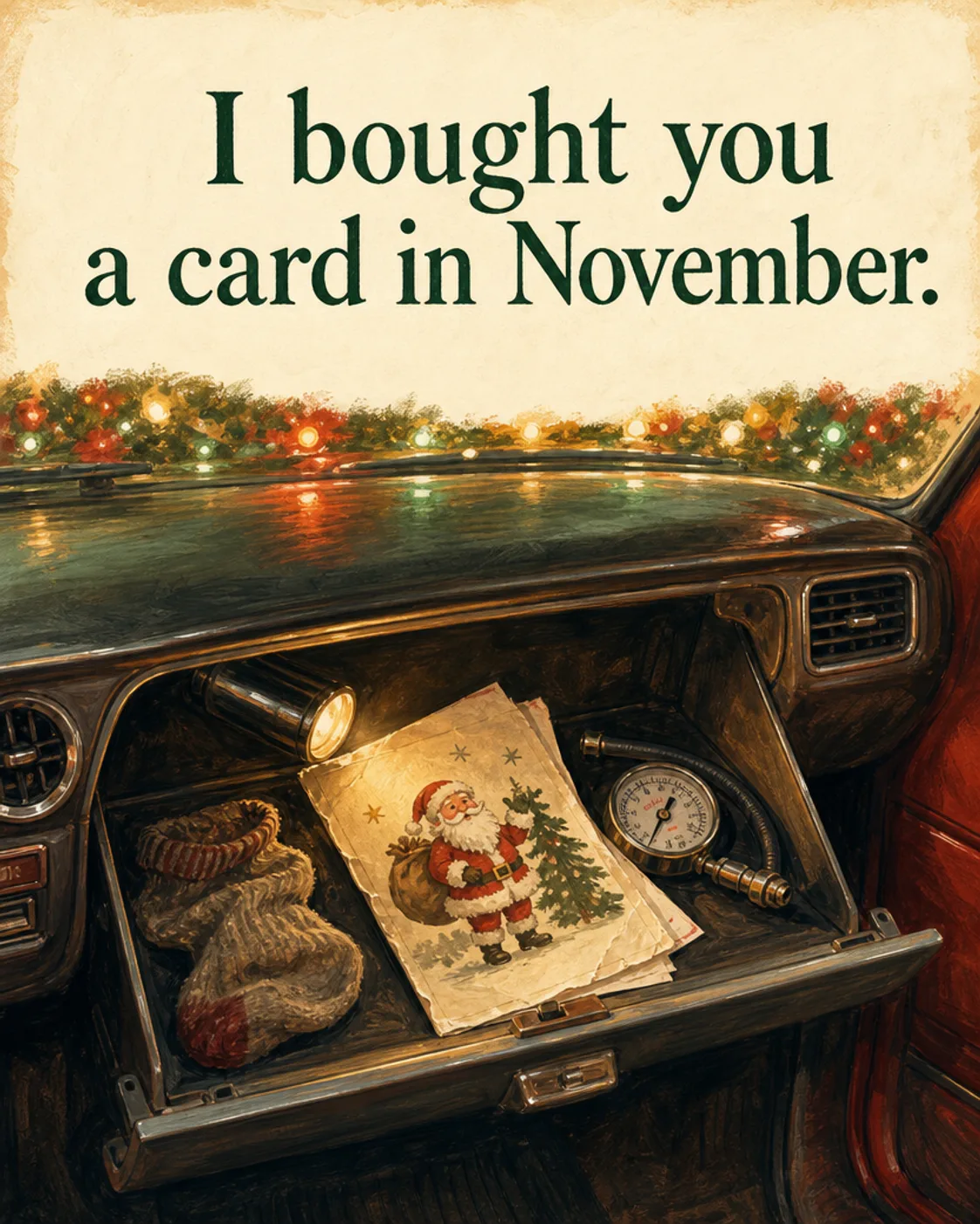 Good Intentions, Christmas card front