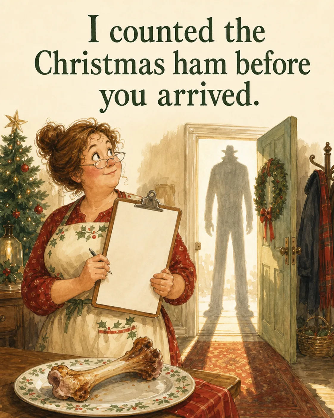 Ham Census, Christmas card front