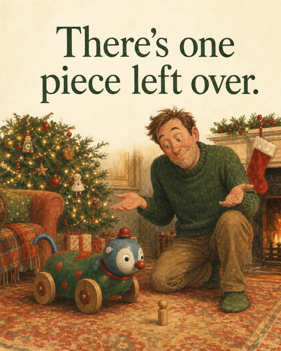 Leftover Piece, Christmas card front