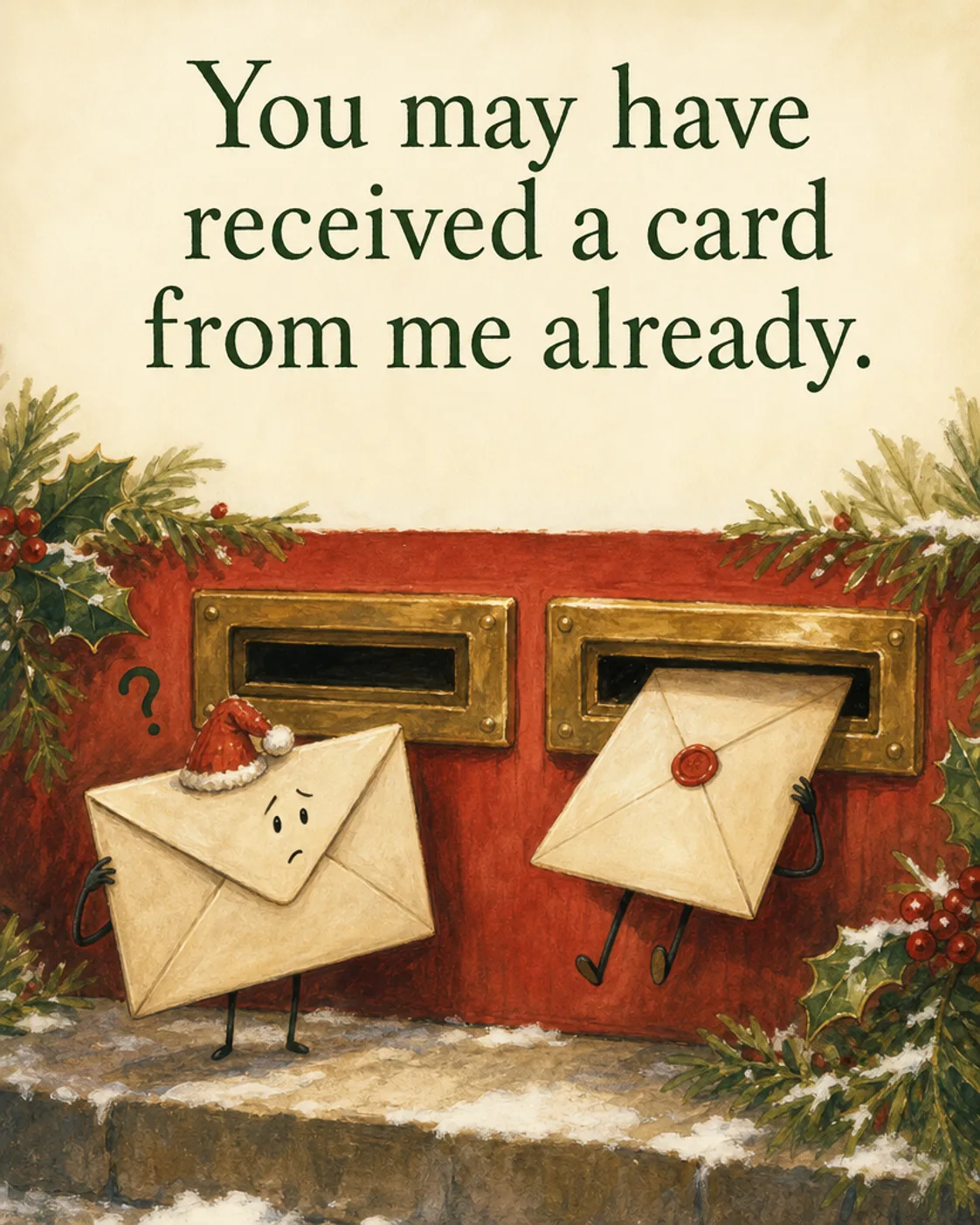 Second Attempt, Christmas card front