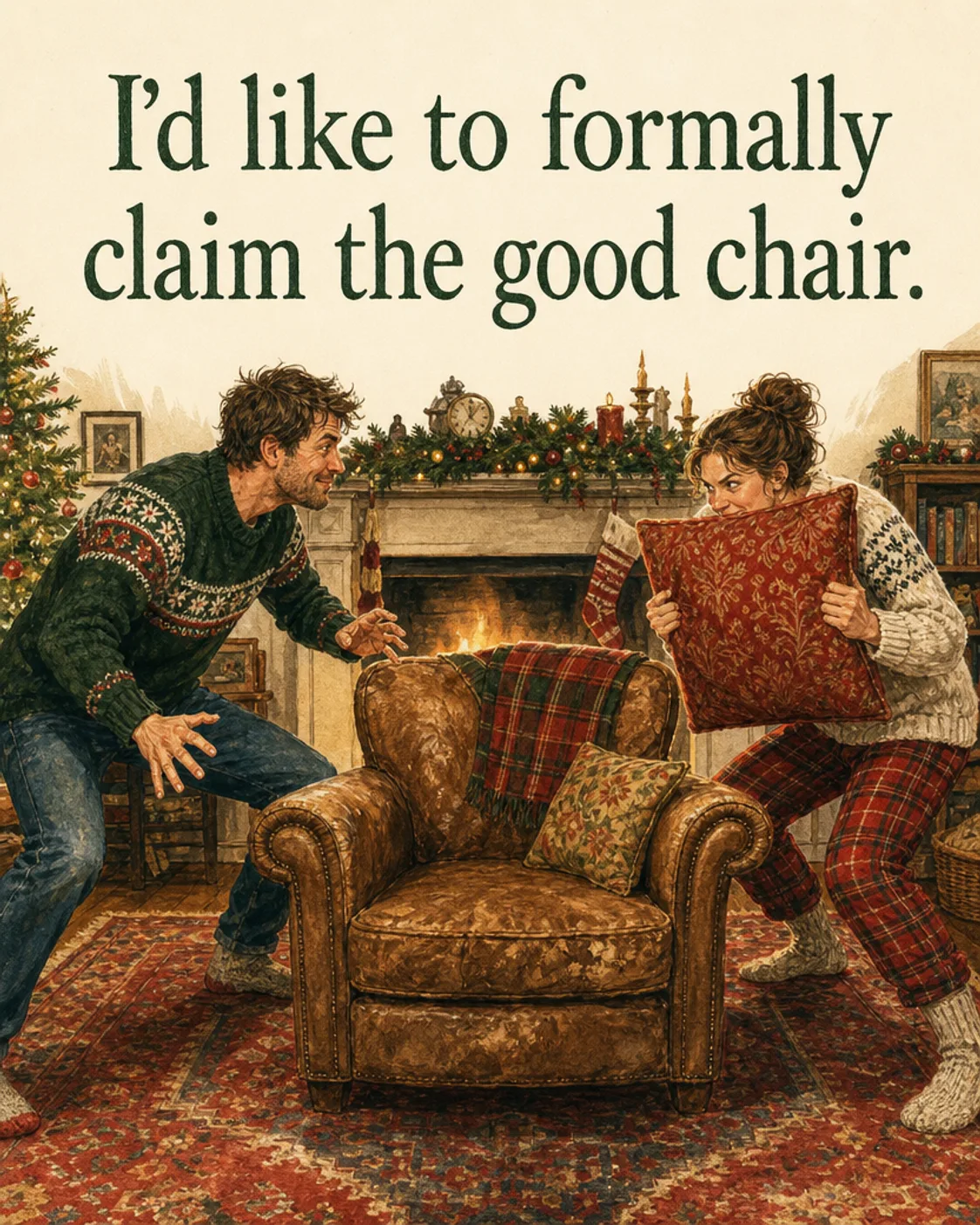 The Good Chair, Christmas card front