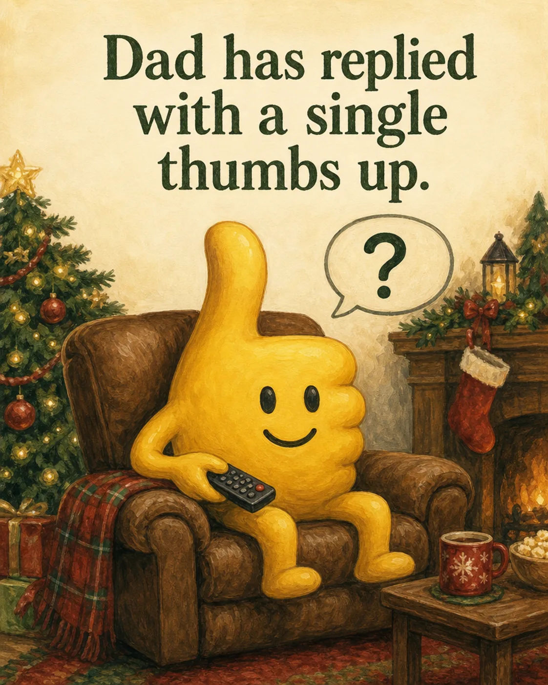 Thumbs Up, Christmas card front