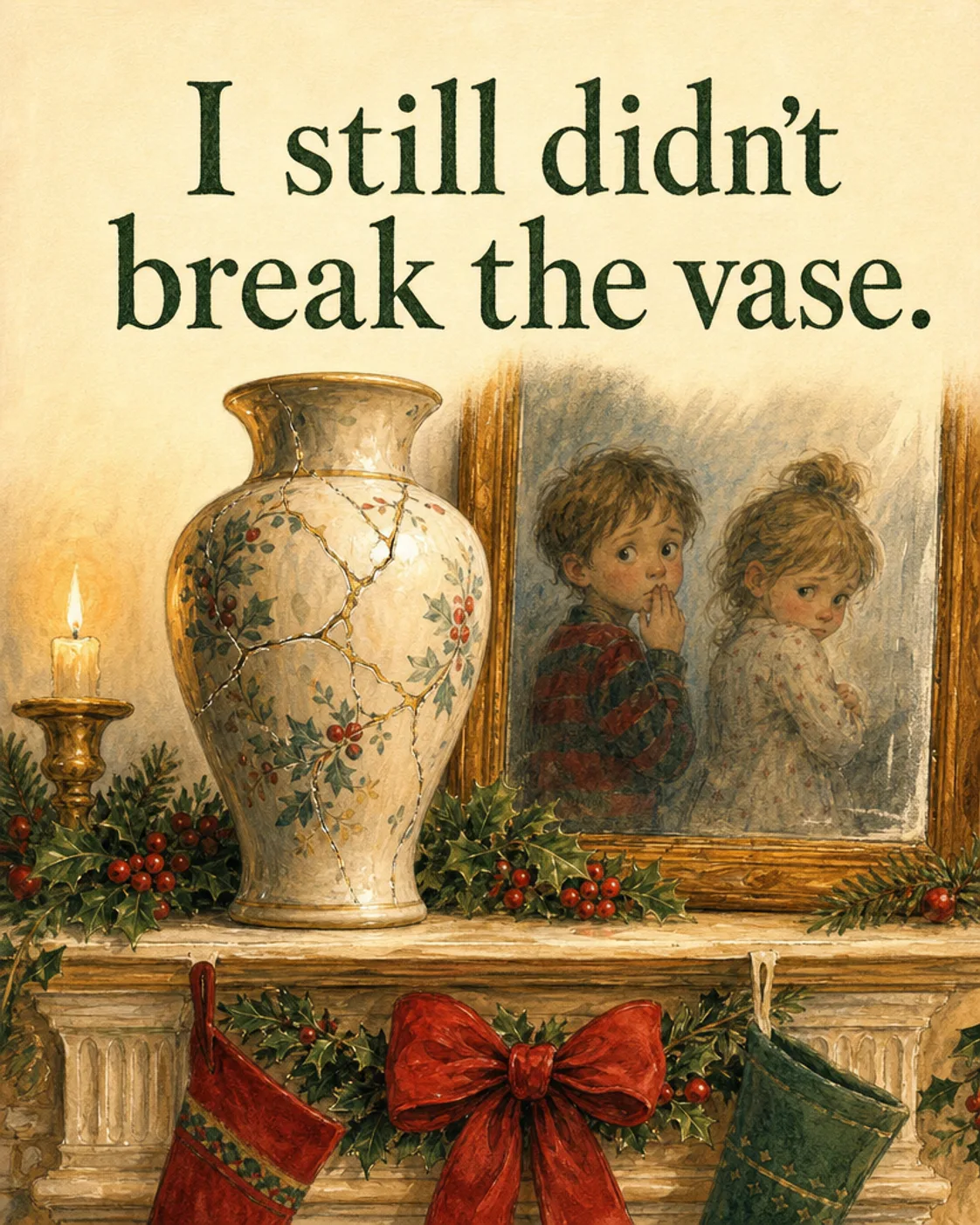 Vase Mystery, Christmas card front