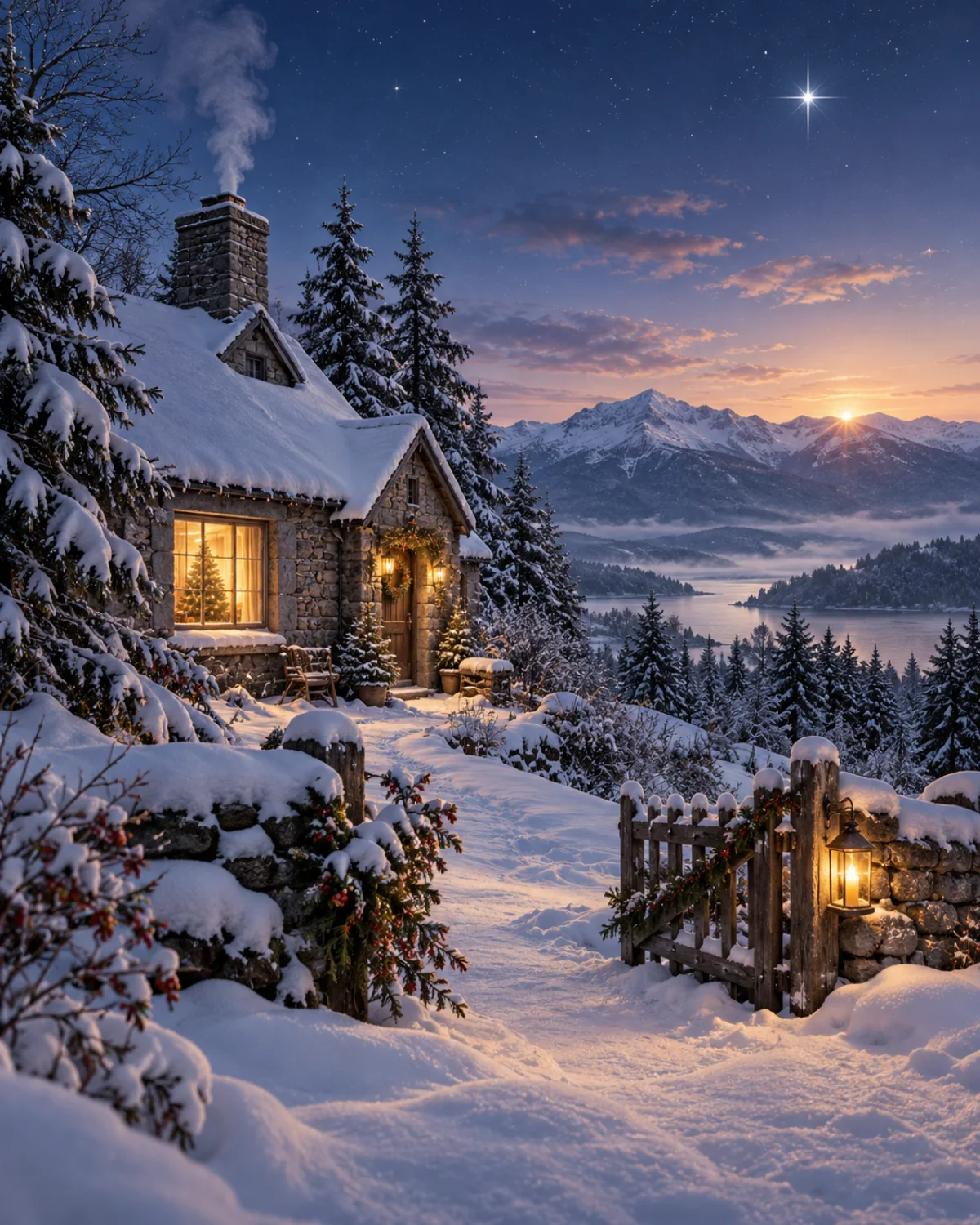 The First Light, Christmas card front