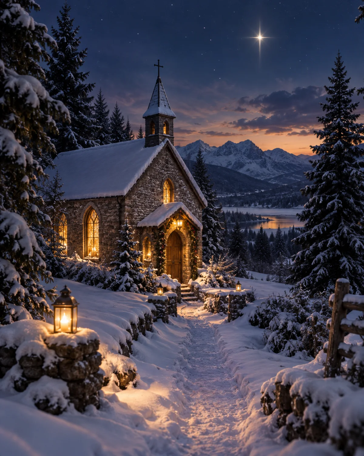 The Little Chapel, Christmas card front
