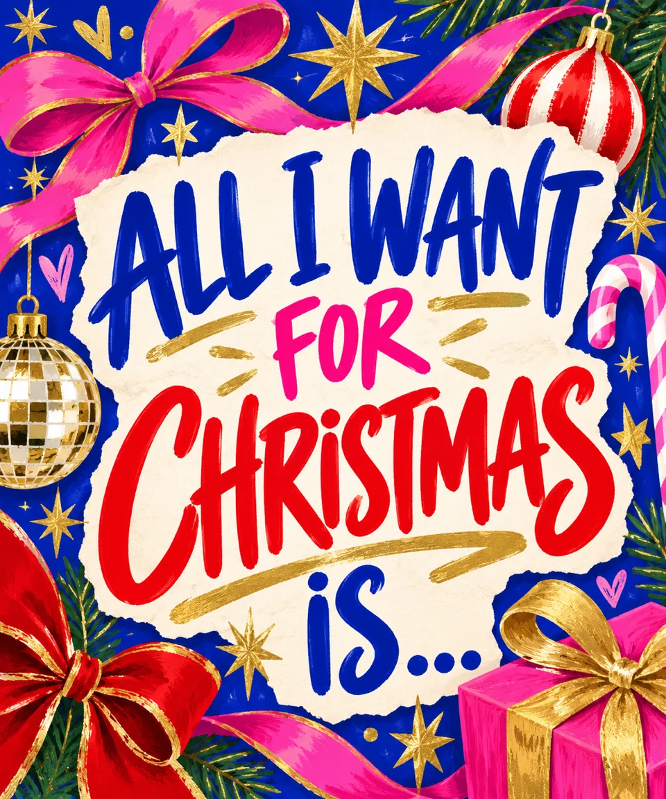 All I Want, Christmas card front