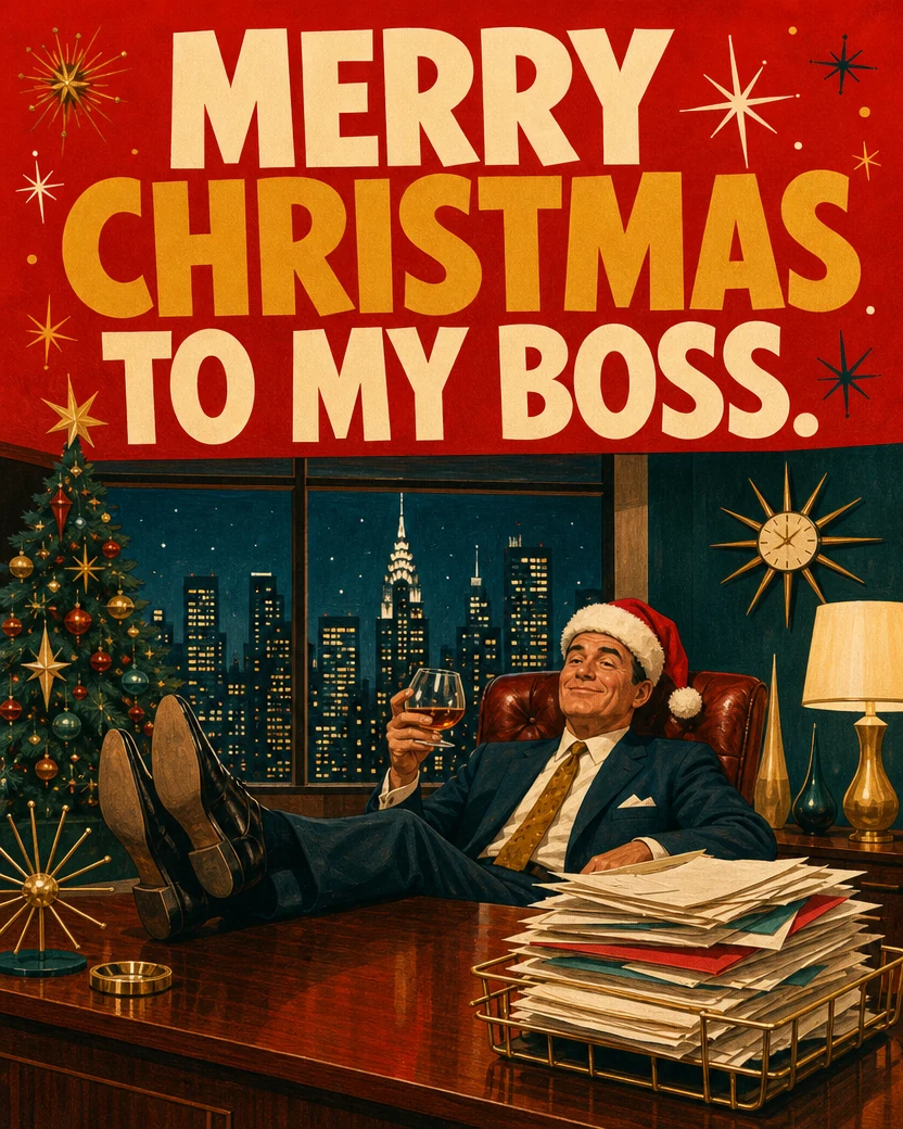 The Boss, Christmas card front