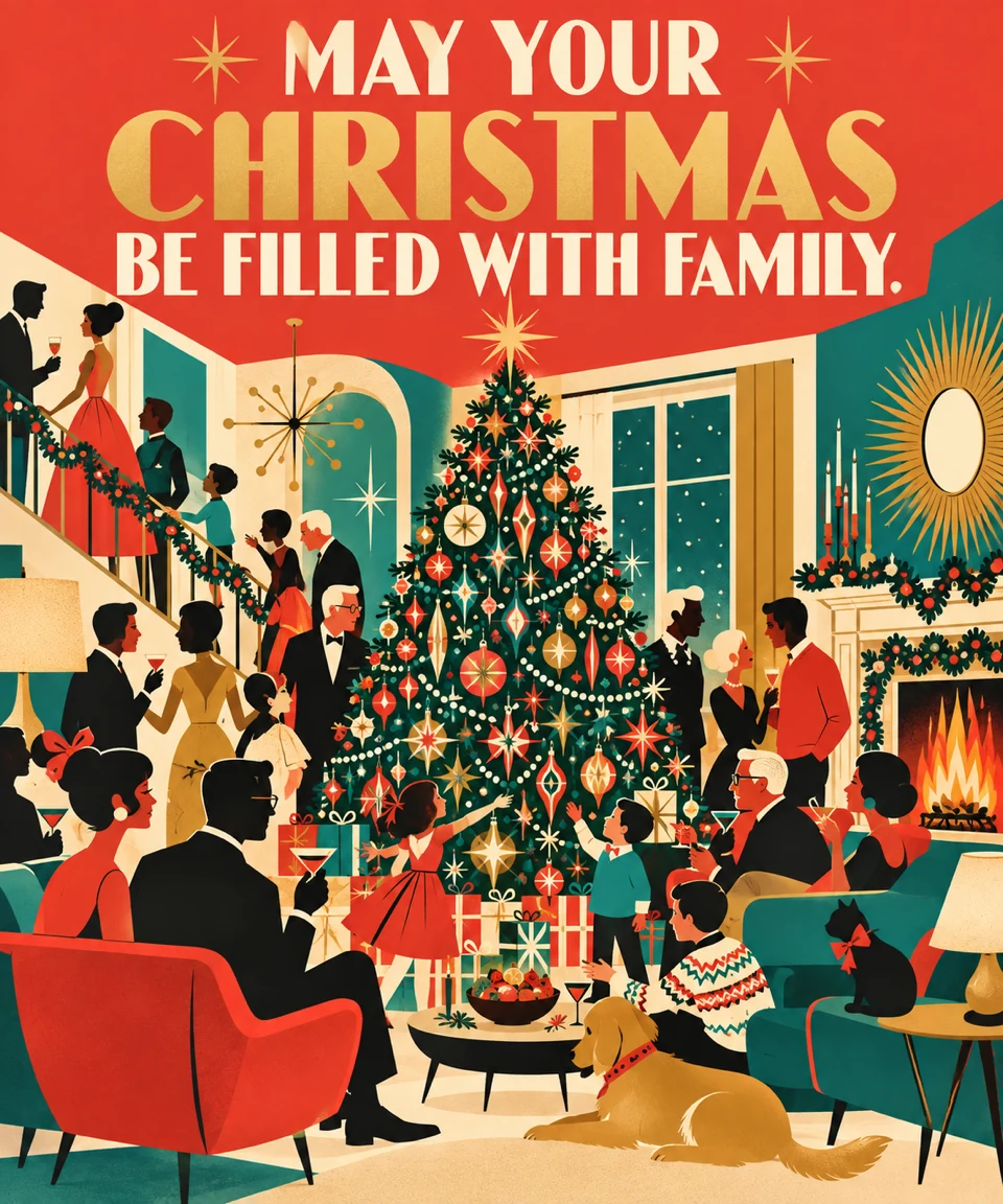 Filled with Family, Christmas card front