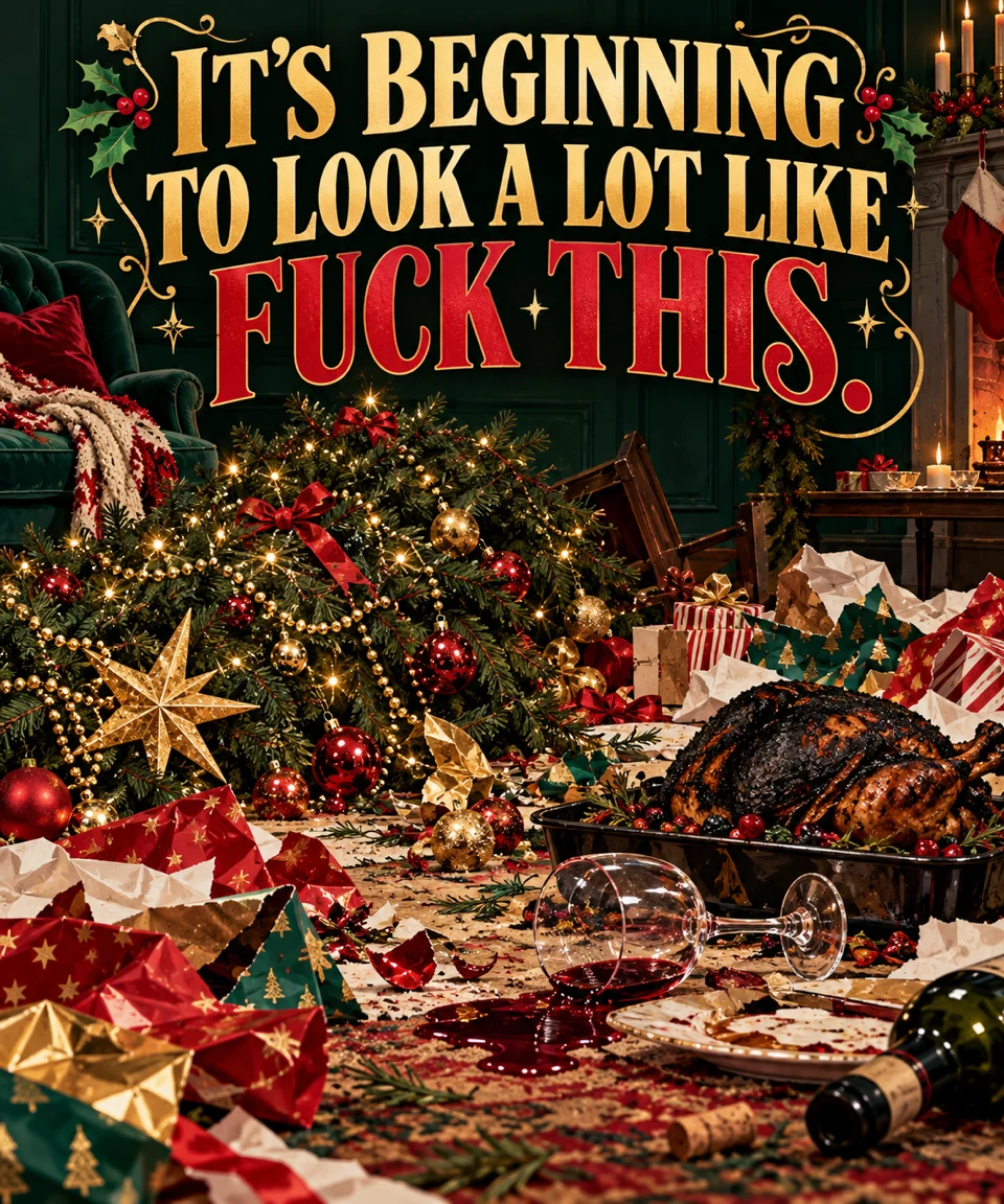 Fuck This, Christmas card front