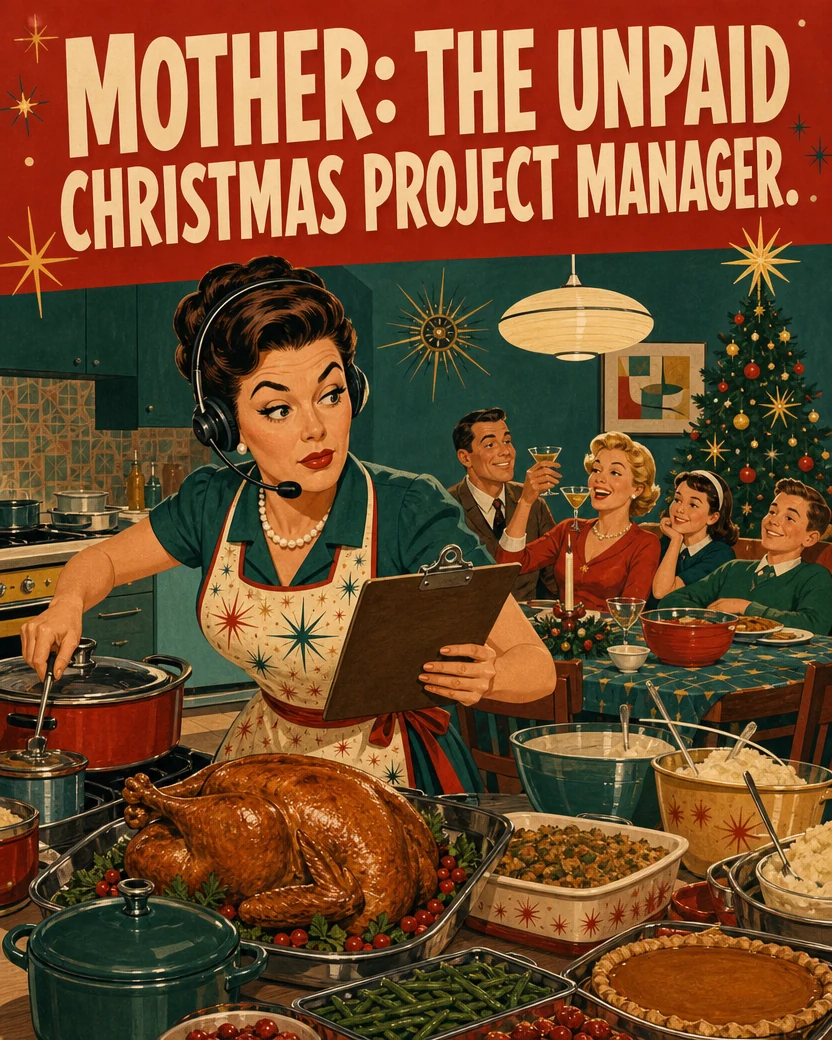 The Mum, Christmas card front