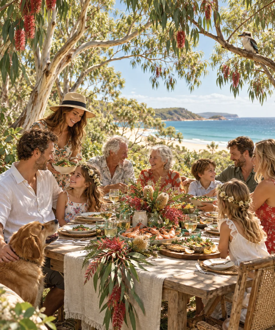 Christmas under the Gum Trees, Christmas card front