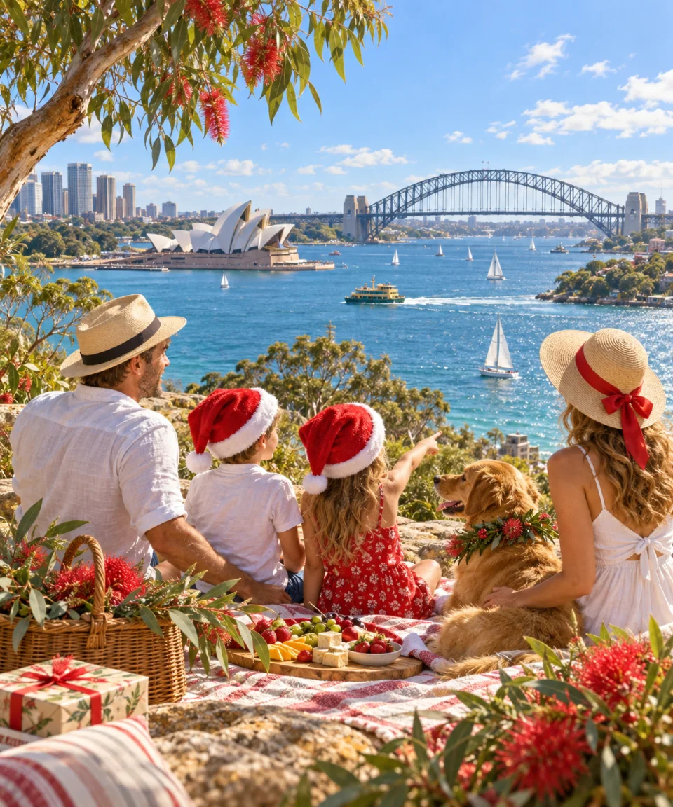 Christmas on Sydney Harbour, Christmas card front