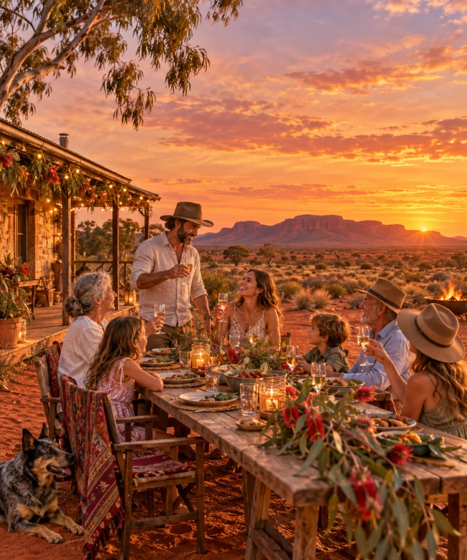 Christmas in the Red Centre, Christmas card front