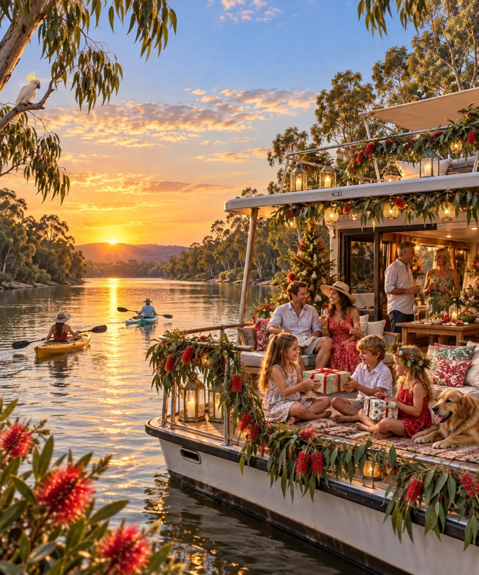 Christmas on the River, Christmas card front