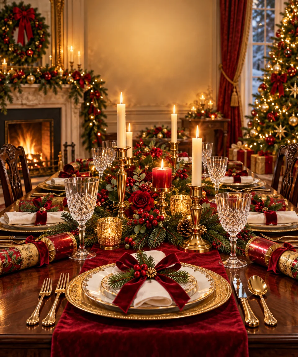The Festive Table, Christmas card front