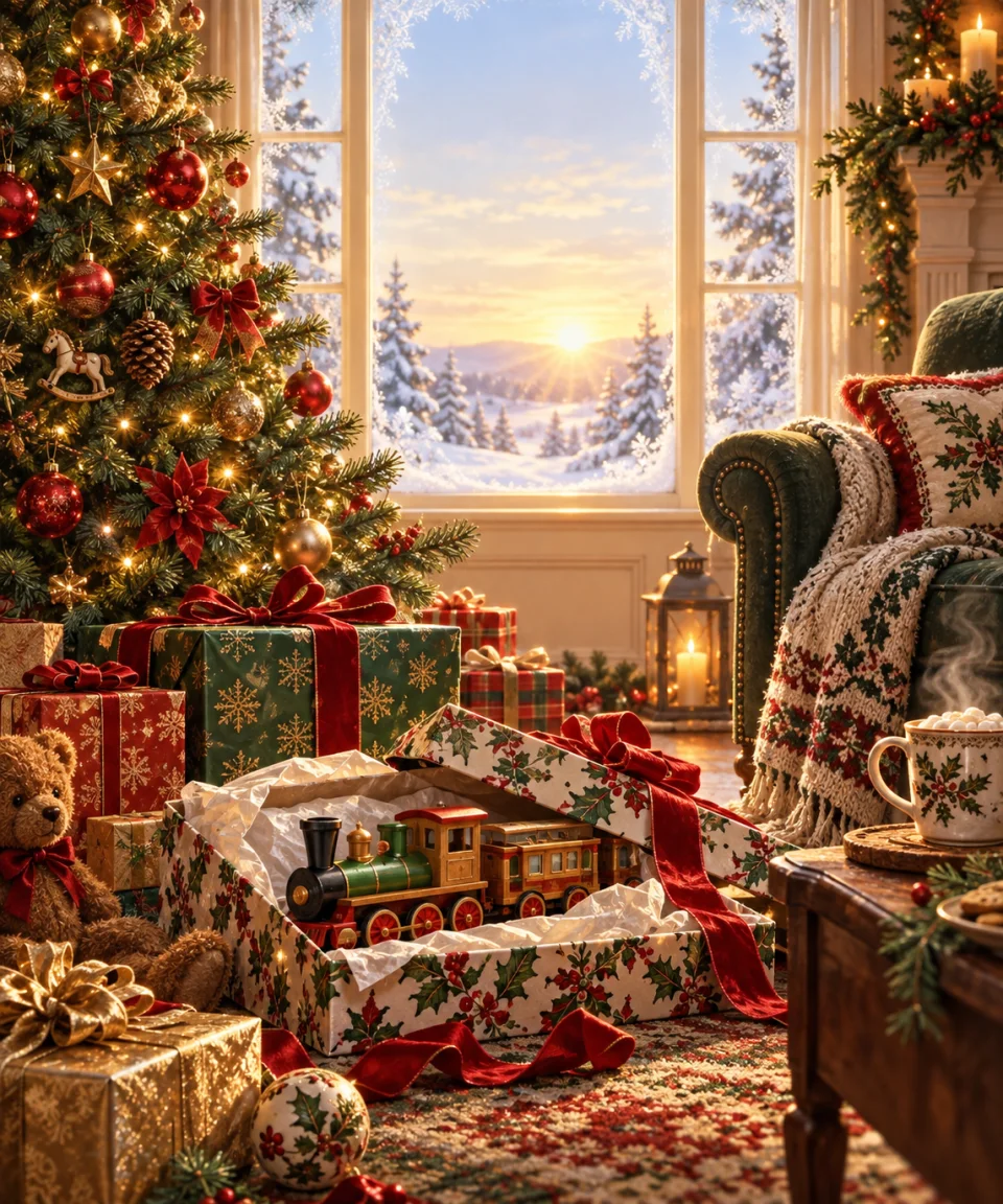 Christmas Morning, Christmas card front