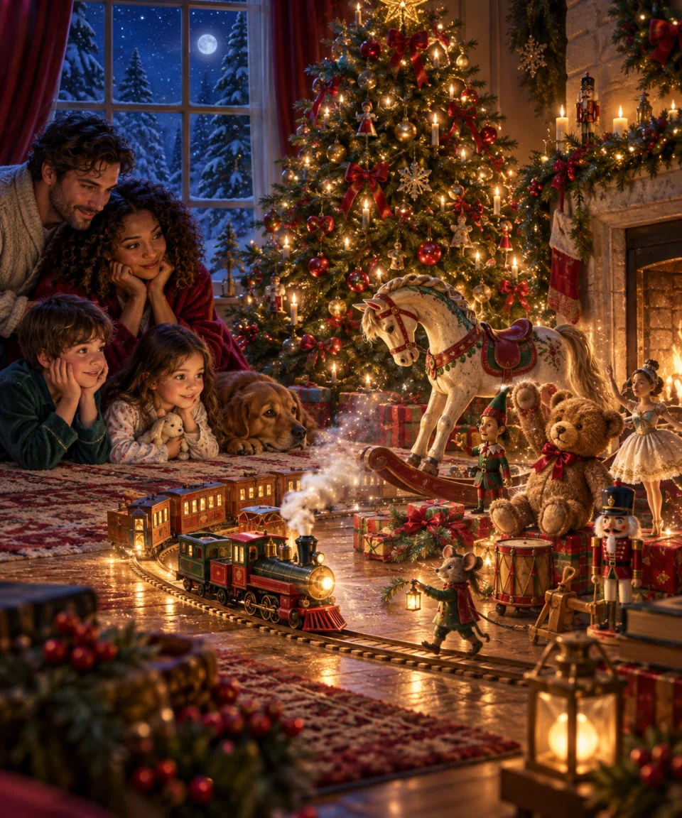 When the Toys Awoke, Christmas card front