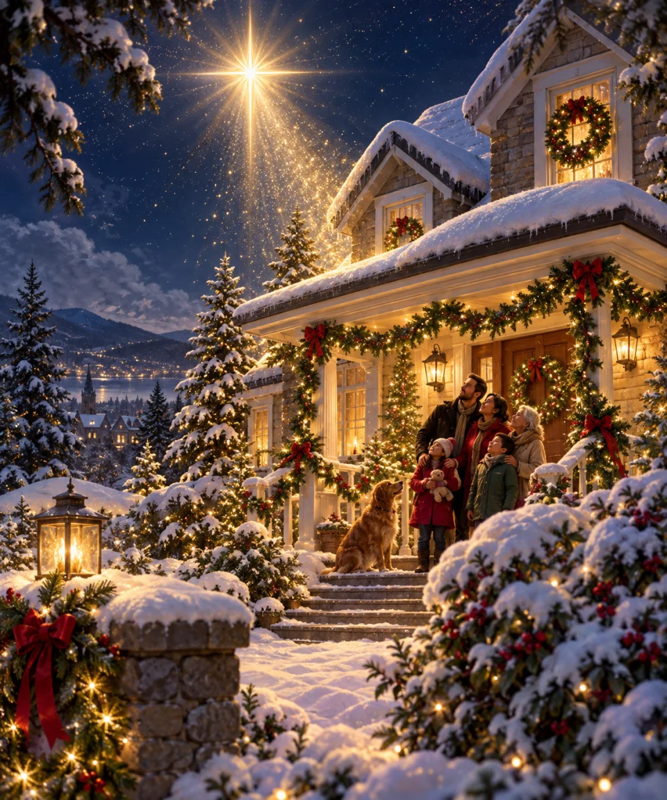 The Star Comes Home, Christmas card front