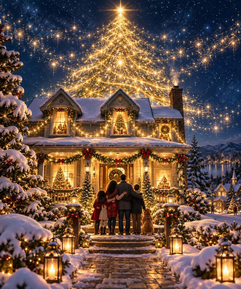 All the Lights of Home, Christmas card front