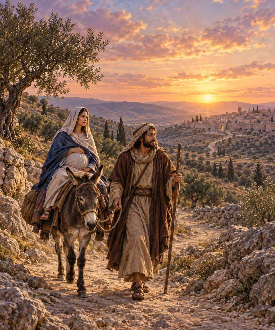 The Road to Bethlehem, Christmas card front