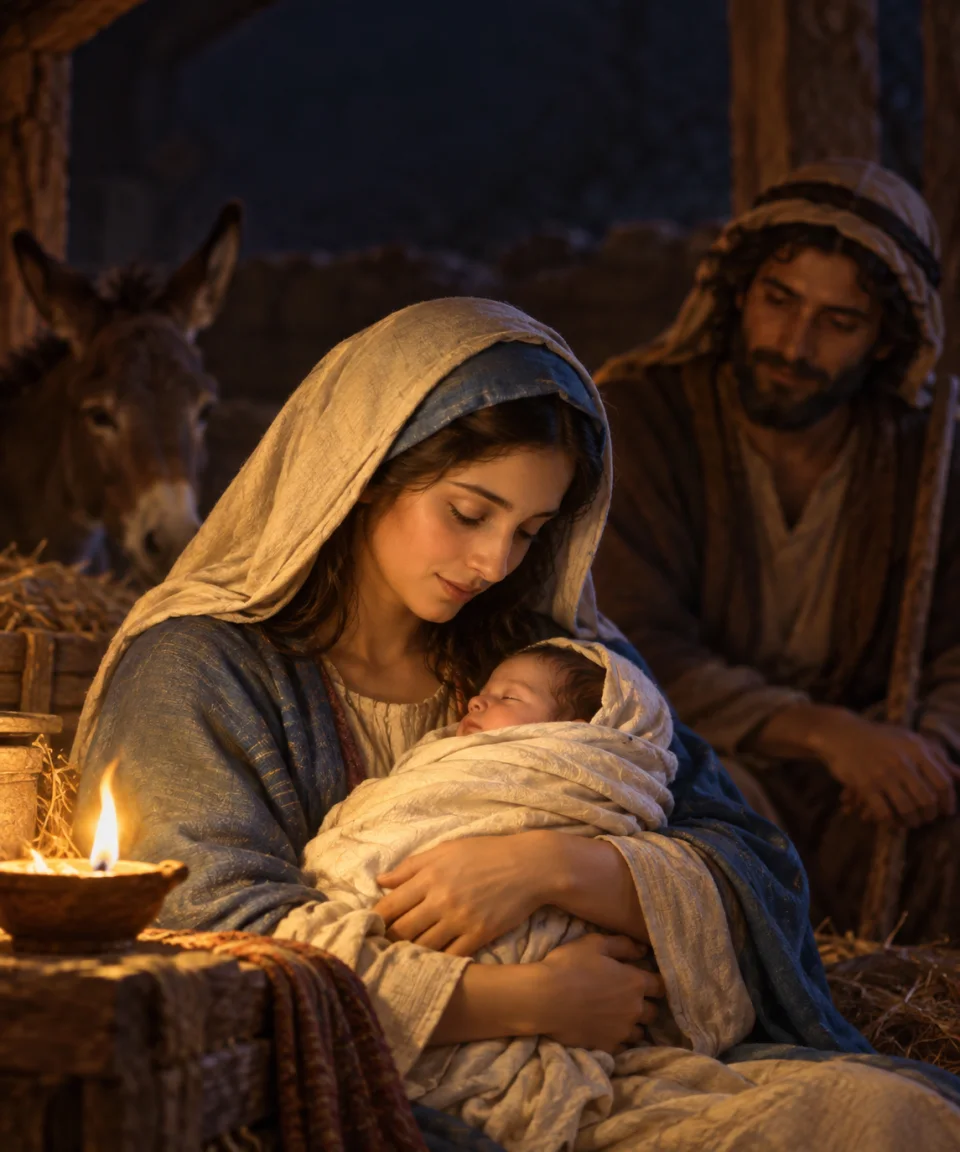 Mother and Child, Christmas card front