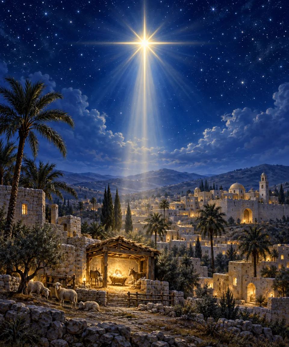 The Star of Bethlehem, Christmas card front