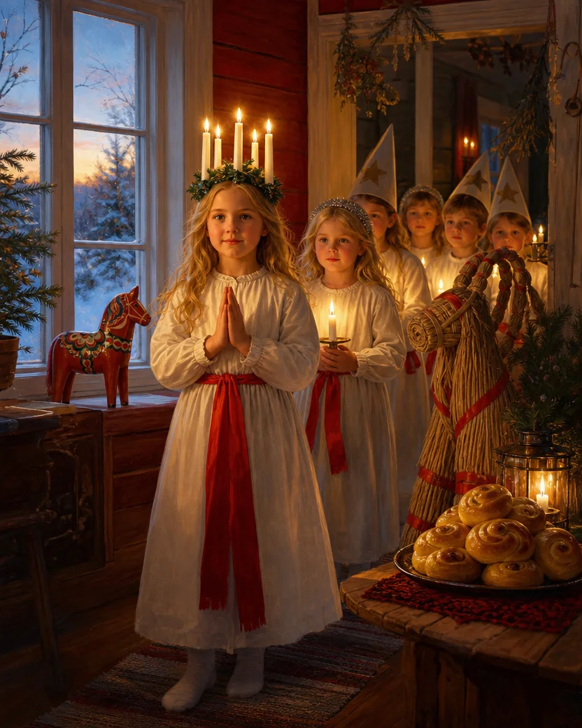 Christmas in Sweden, Christmas card front