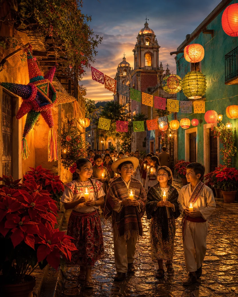 Christmas in Mexico, Christmas card front