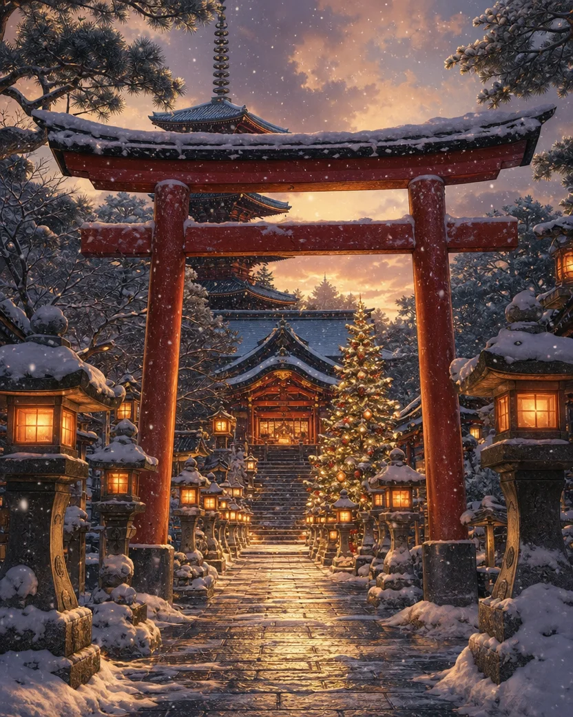 Christmas in Japan, Christmas card front