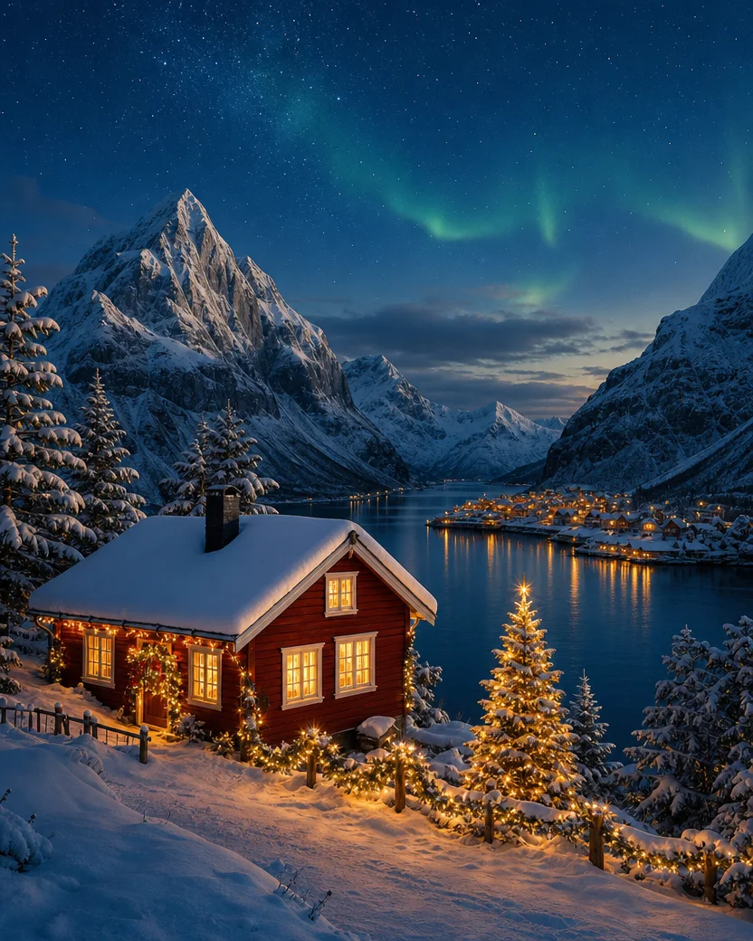 Christmas in Norway, Christmas card front