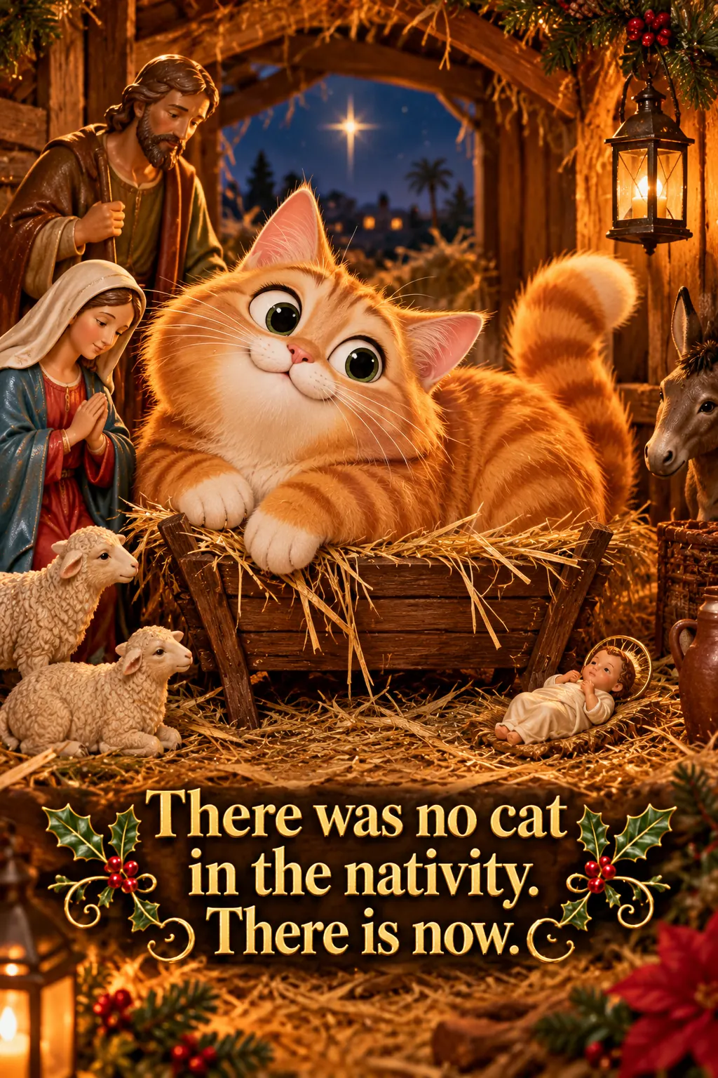 The Nativity Incident, Christmas card front
