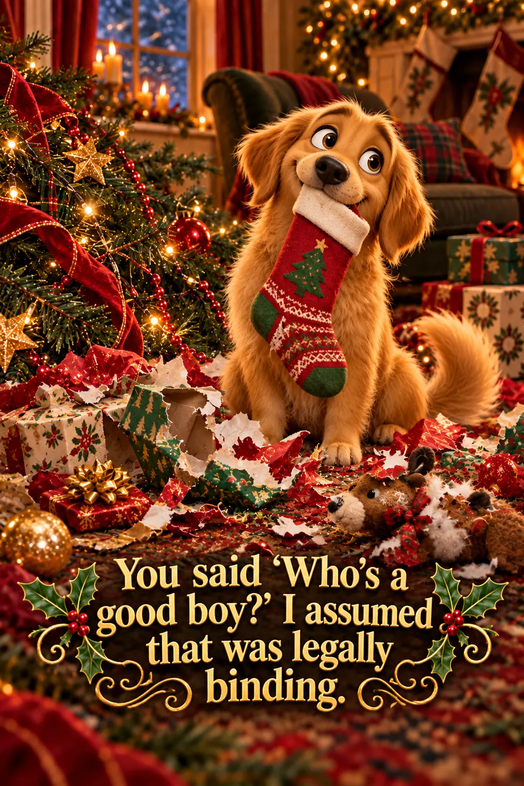 The Small Print, Christmas card front