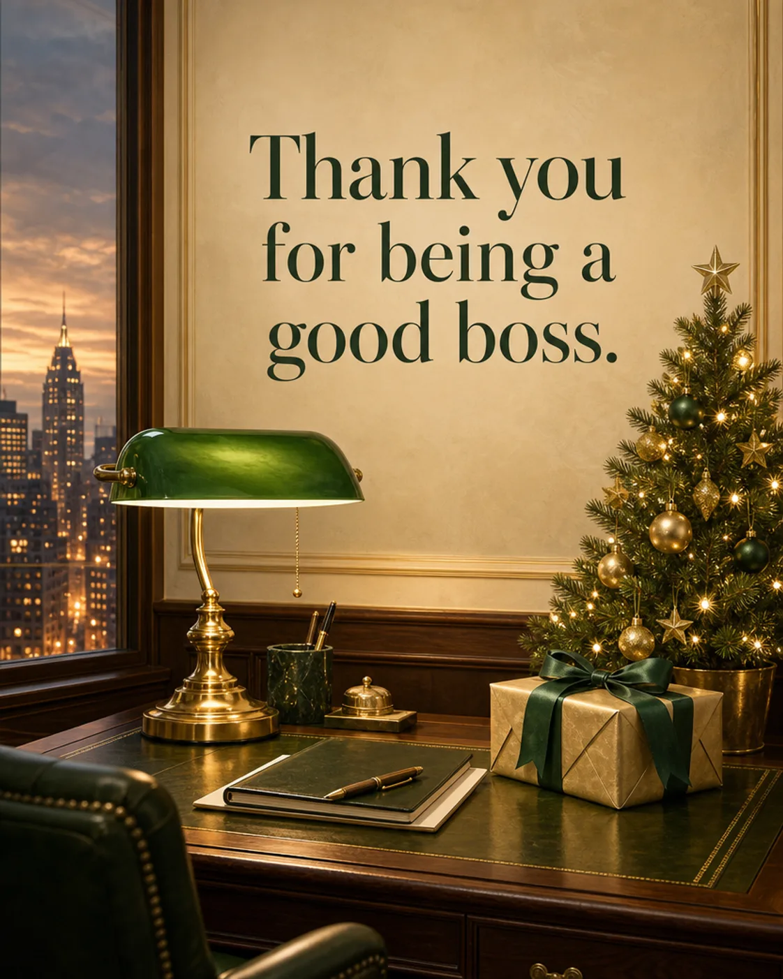 A Good Boss, Christmas card front