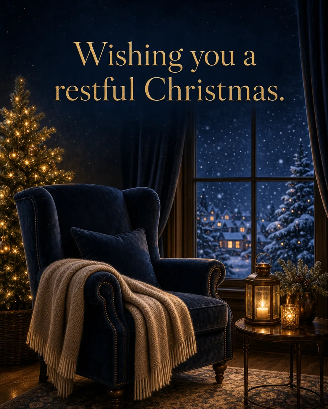 A Restful Christmas, Christmas card front