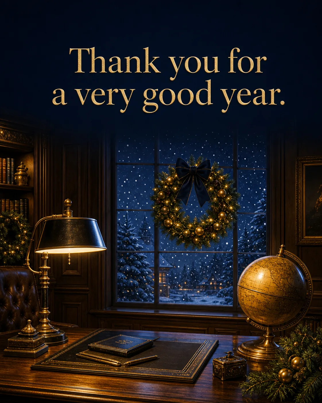 A Year Well Worked, Christmas card front