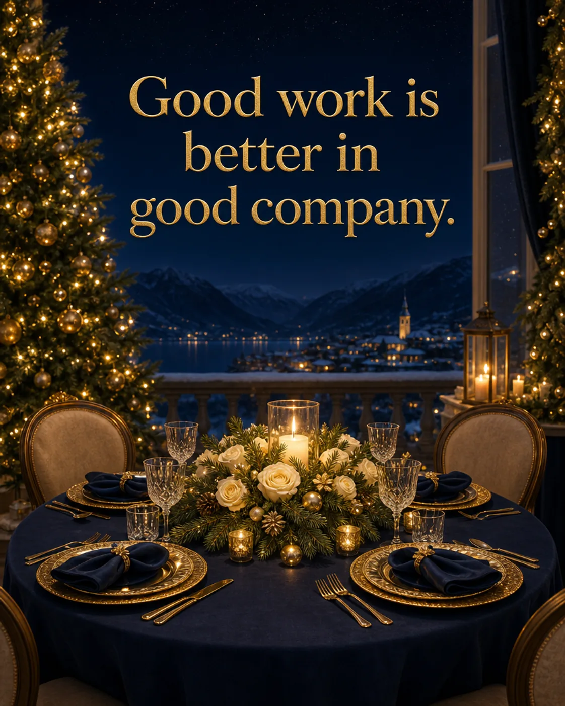 Good Company, Christmas card front
