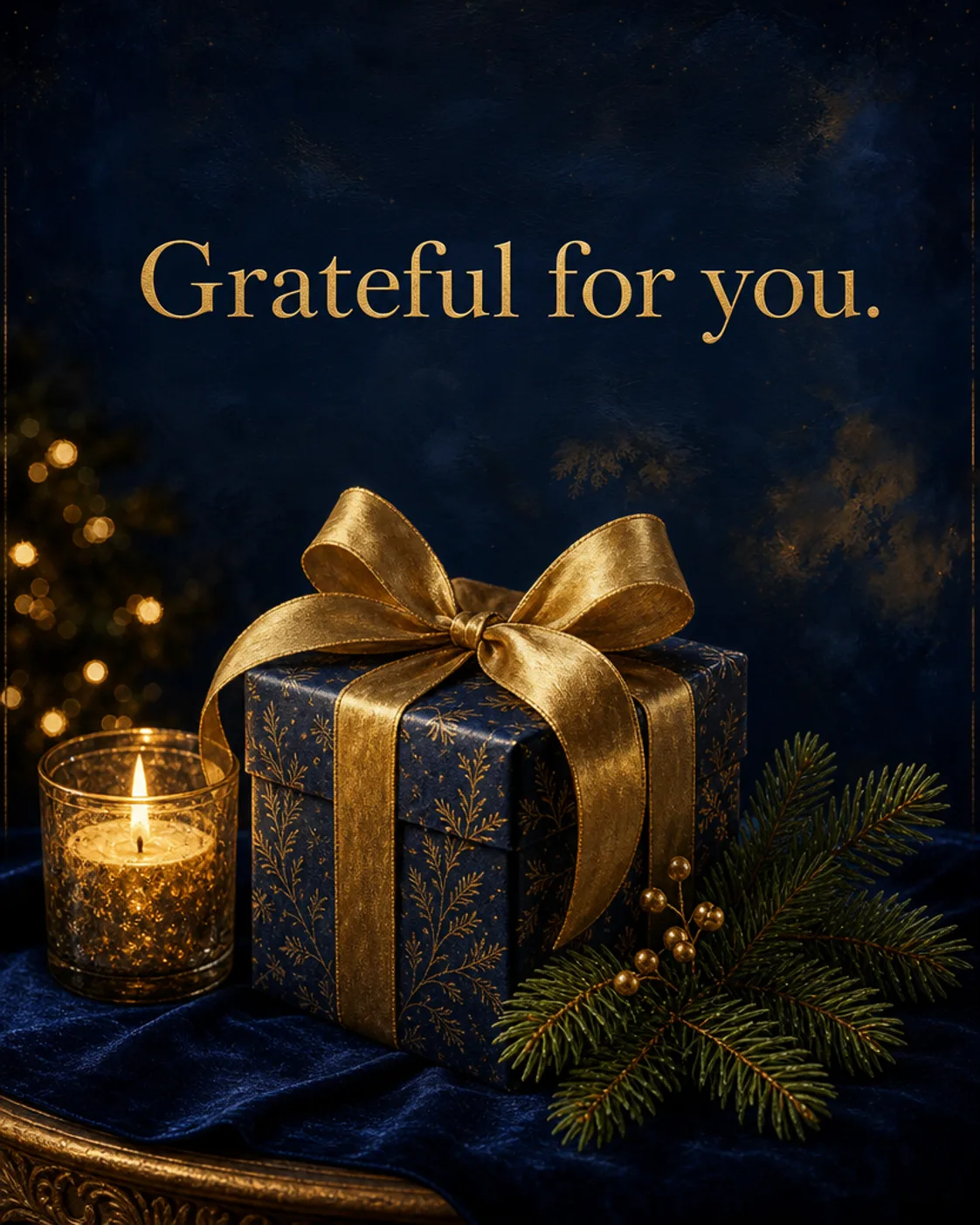 Grateful for You, Christmas card front