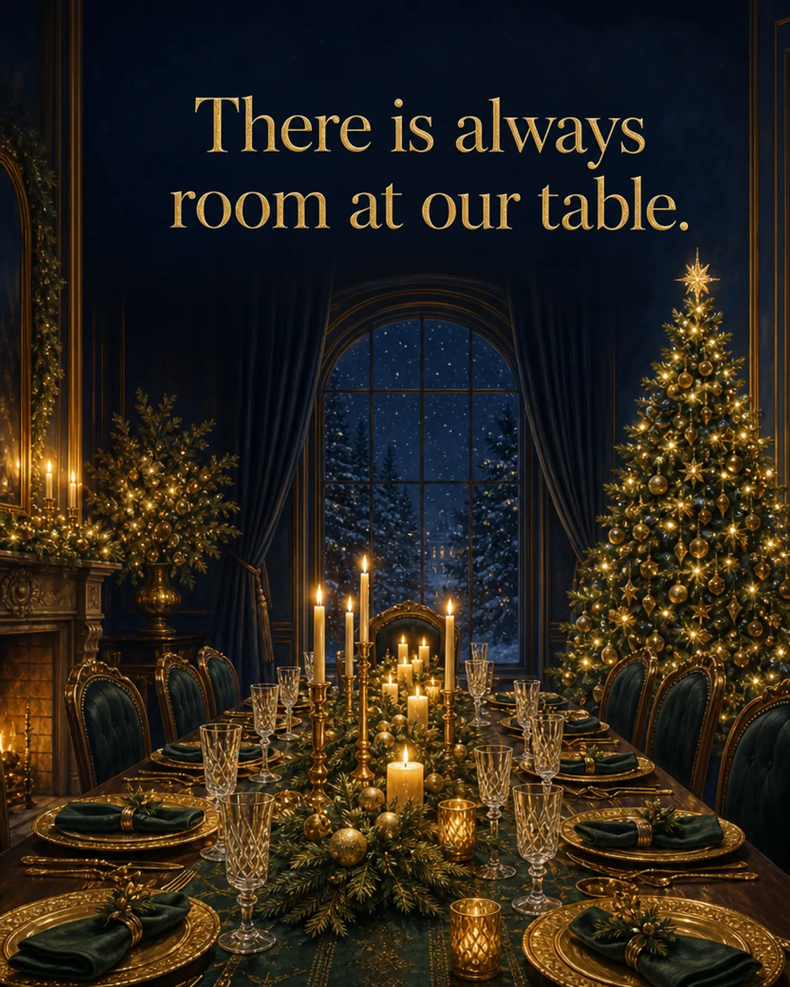 Room at Our Table, Christmas card front