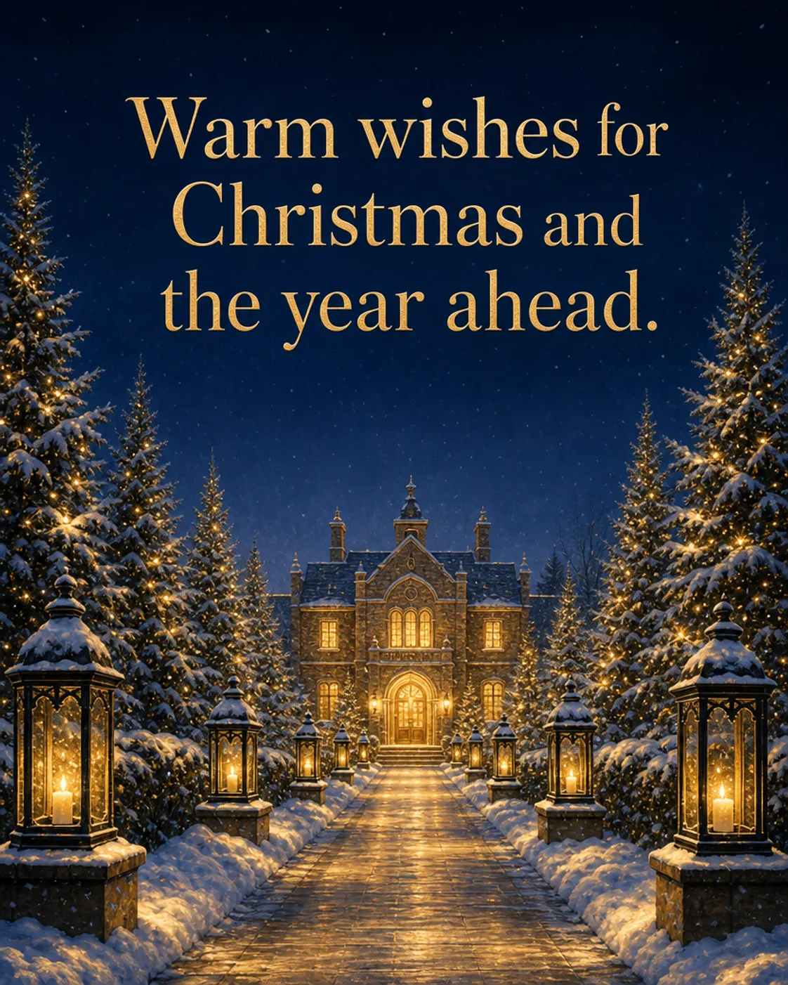 Warm Wishes, Christmas card front
