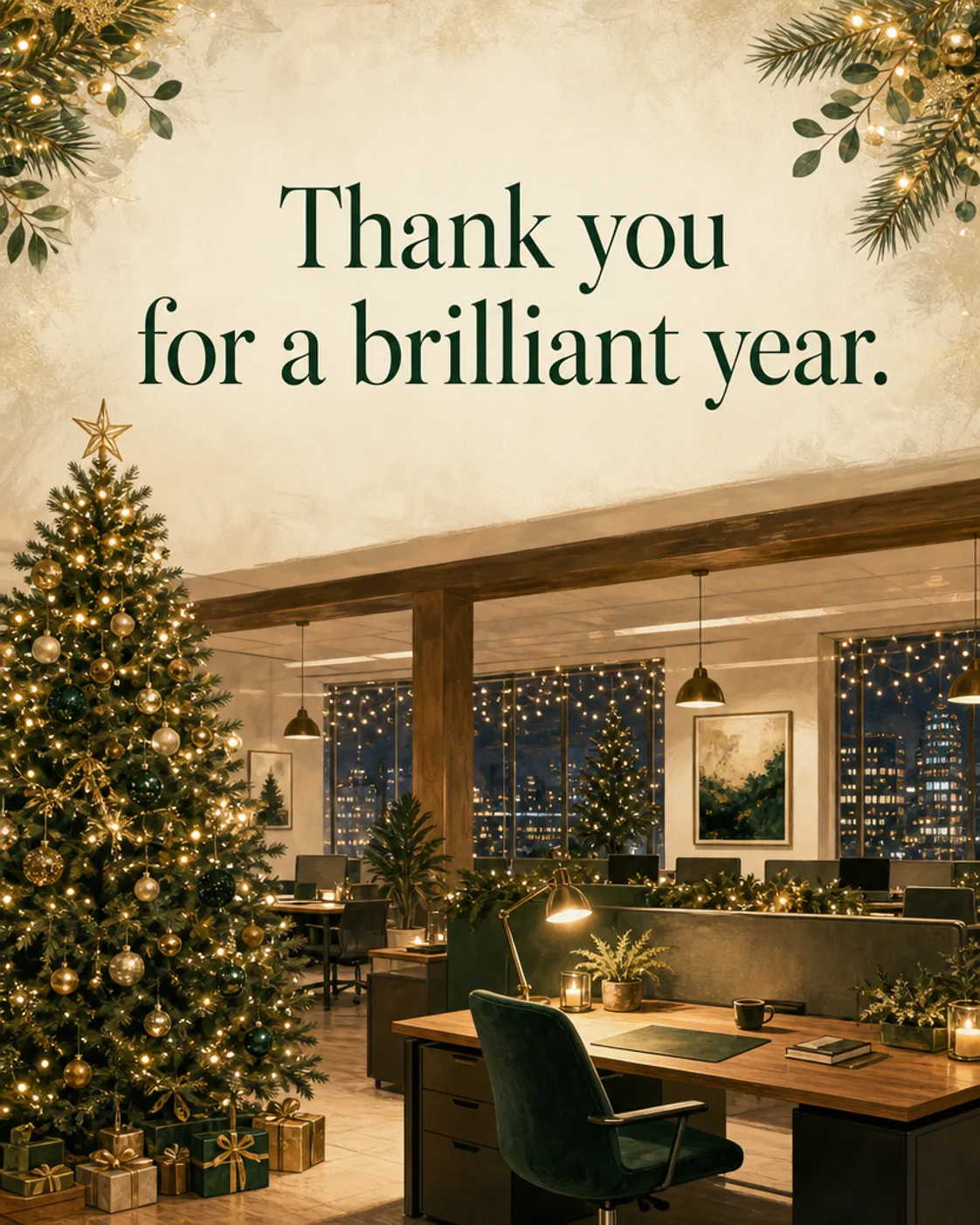 A Brilliant Year, Christmas card front