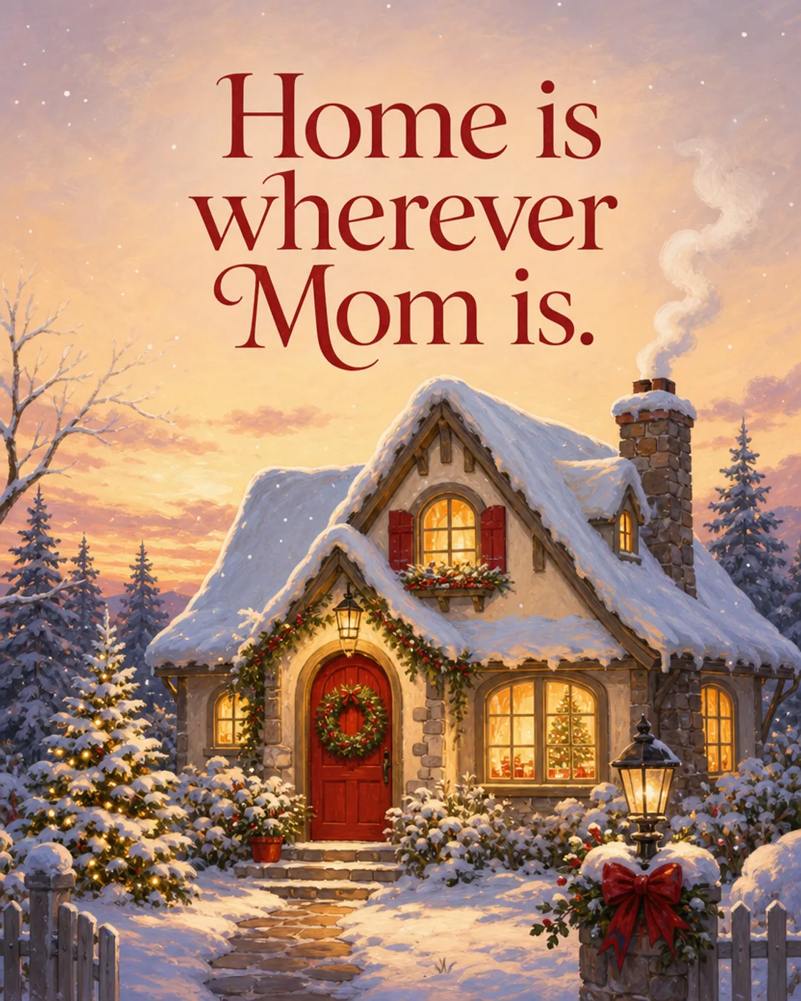 Home Is Where Mom Is, Christmas card front